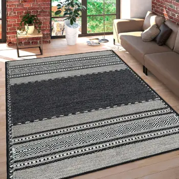 Qilim (50x80) Conceptum Hypnose, Woosonıl132, pambuk, ngjyrë bardhë, gri, e zezë