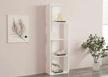 Raft librash Hanah Home, Wand, i bardhë