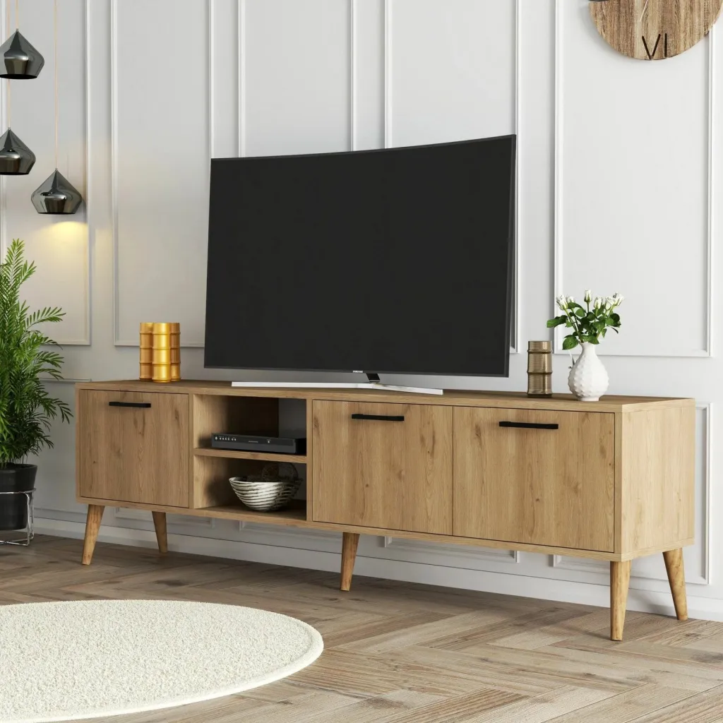 Komodë TV Hanah Home, Exxen, ngjyrë lisi, 180x53x35 cm - 2