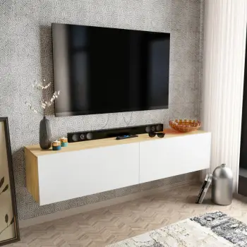 Komodinë për TV Poling, bardhë, safir