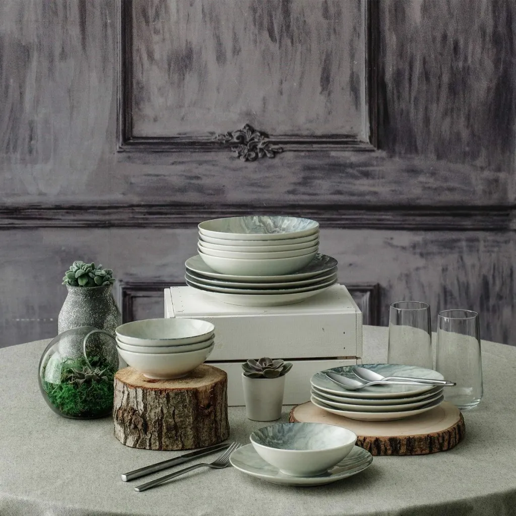 Set enësh për darkë (24 copë), Hermia, GBSATN24Y410050 - 4