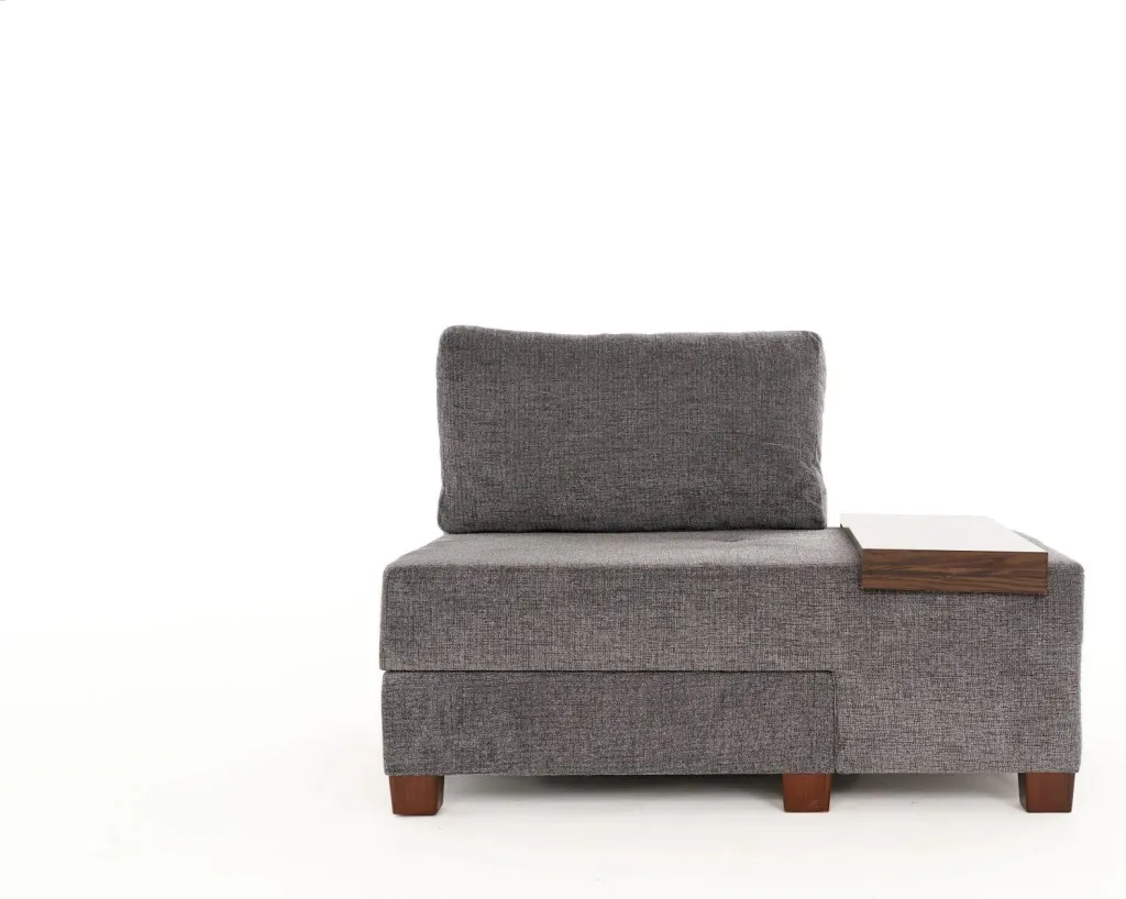 Krevate-kolltuk një vendësh, Atelier del Sofa, Perenna Chenille, antracit, e djathtë - 4