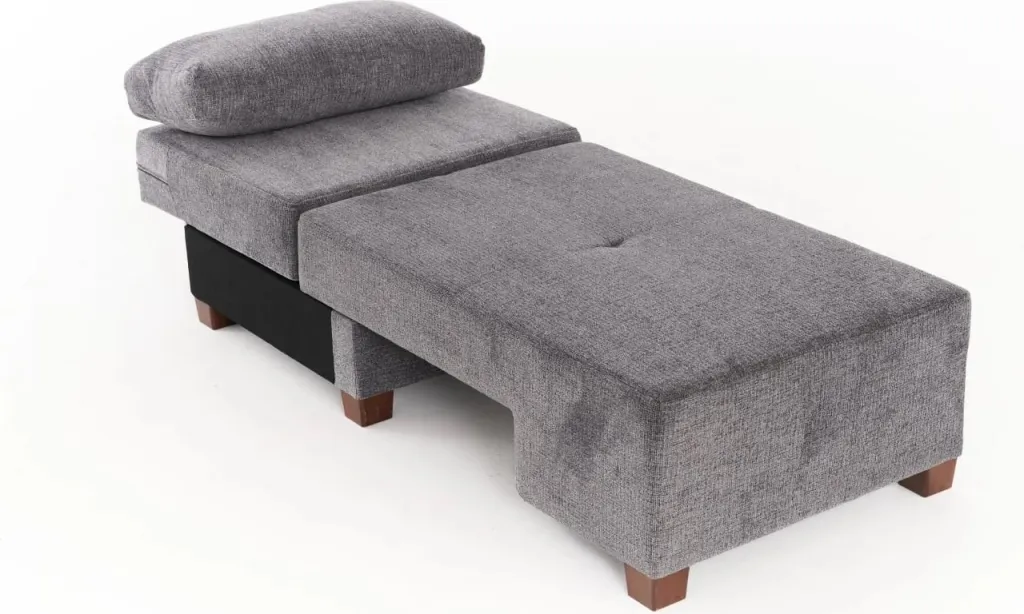 Krevate-kolltuk një vendësh, Atelier del Sofa, Perenna Chenille, antracit, e djathtë - 6