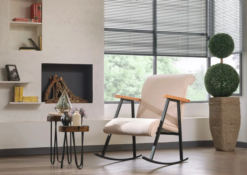 Karrige lëkundëse Atelier del Sofa, Yoka, krem - 1