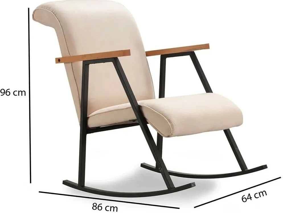 Karrige lëkundëse Atelier del Sofa, Yoka, krem - 5