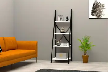 Raft librash Hanah Home, Passi, bardhë e zi