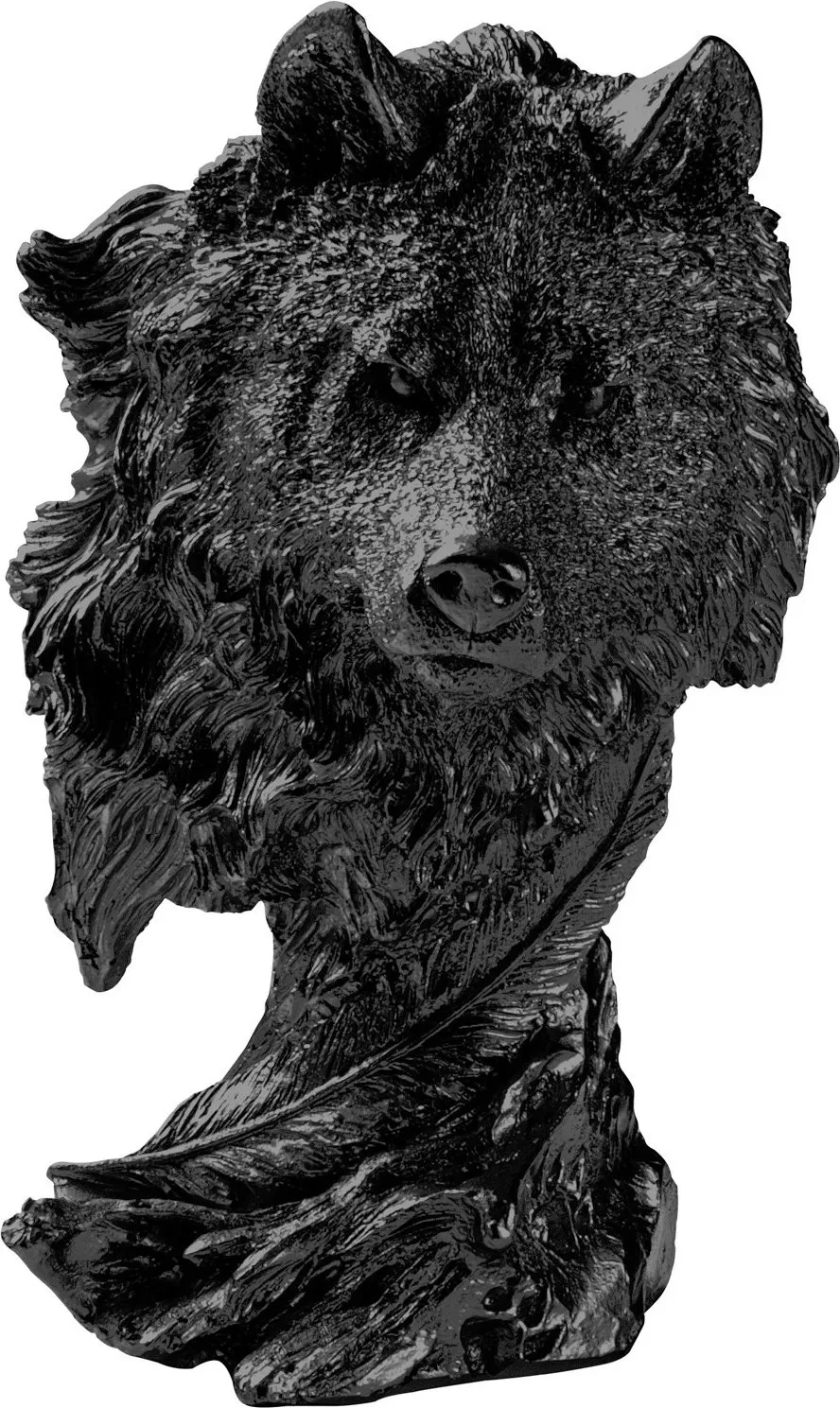 Objekt dekorativ Aberto Design, ujk, Wolf-4, ngjyrë e zezë - 7