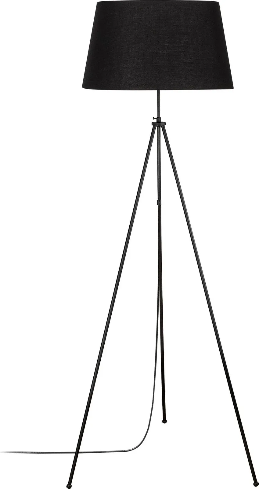 Llambë dyshemeje Opviq, tripod, e zezë, 65x65x165 cm - 4