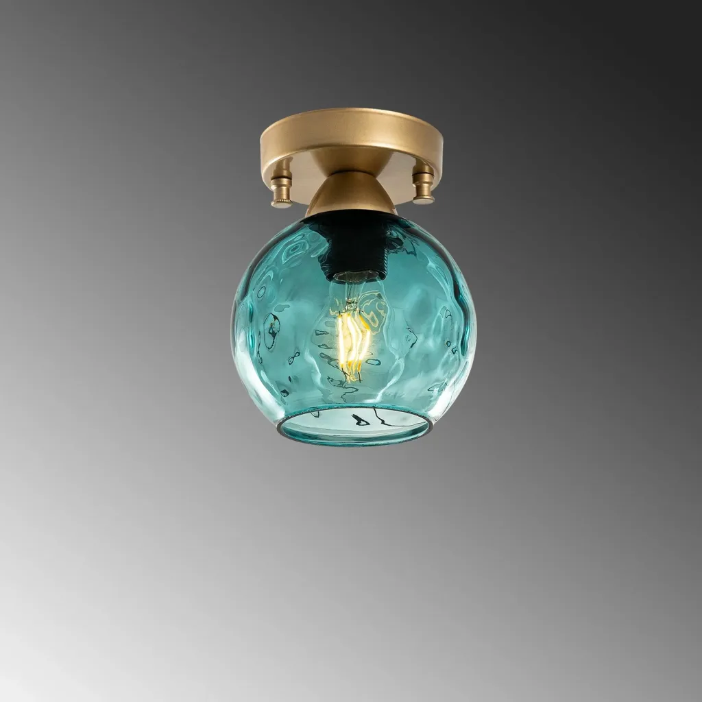 Llambë tavani Opviq Benek, blu e zezë, 15x15x18cm - 7