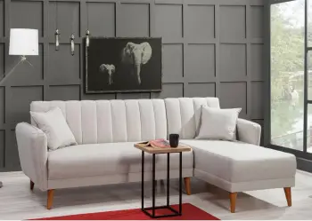 Kënd-sofë krevate Atelier del Sofa, Manama, kënd i djathtë, krem