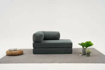 Divan 2-ulësesh, Comfort, stof 100% chenille, ngjyrë e gjelbër