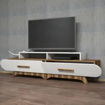 Komodë TV Hanah Home Flora S, ngjyrë arre dhe e bardhë