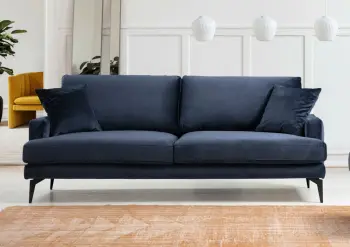 Divan treshe, ngjyrë blu e errët, Atelier del Sofa, Papira 3 vendësh