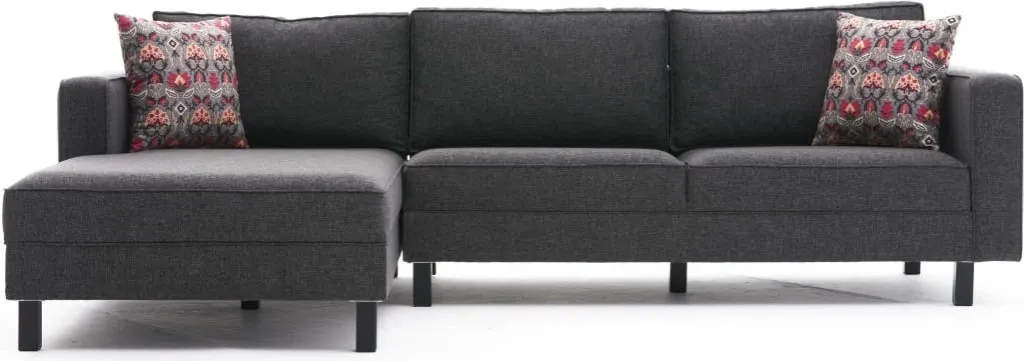 Këndare Atelier del Sofa, kadife Kale, kënd i majtë, anthracite - 6