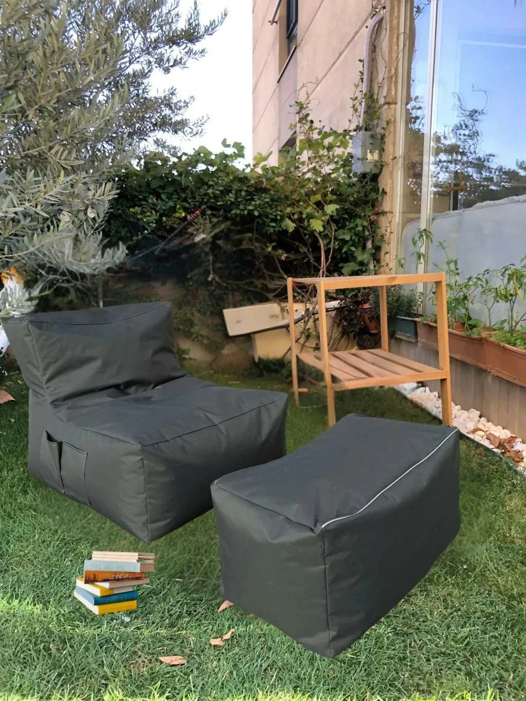 Set bean bag (2 copë), Atelier del Sofa, XXL Sedir, ngjyrë gri - 1