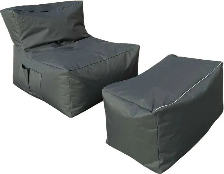 Set bean bag (2 copë), Atelier del Sofa, XXL Sedir, ngjyrë gri - 2