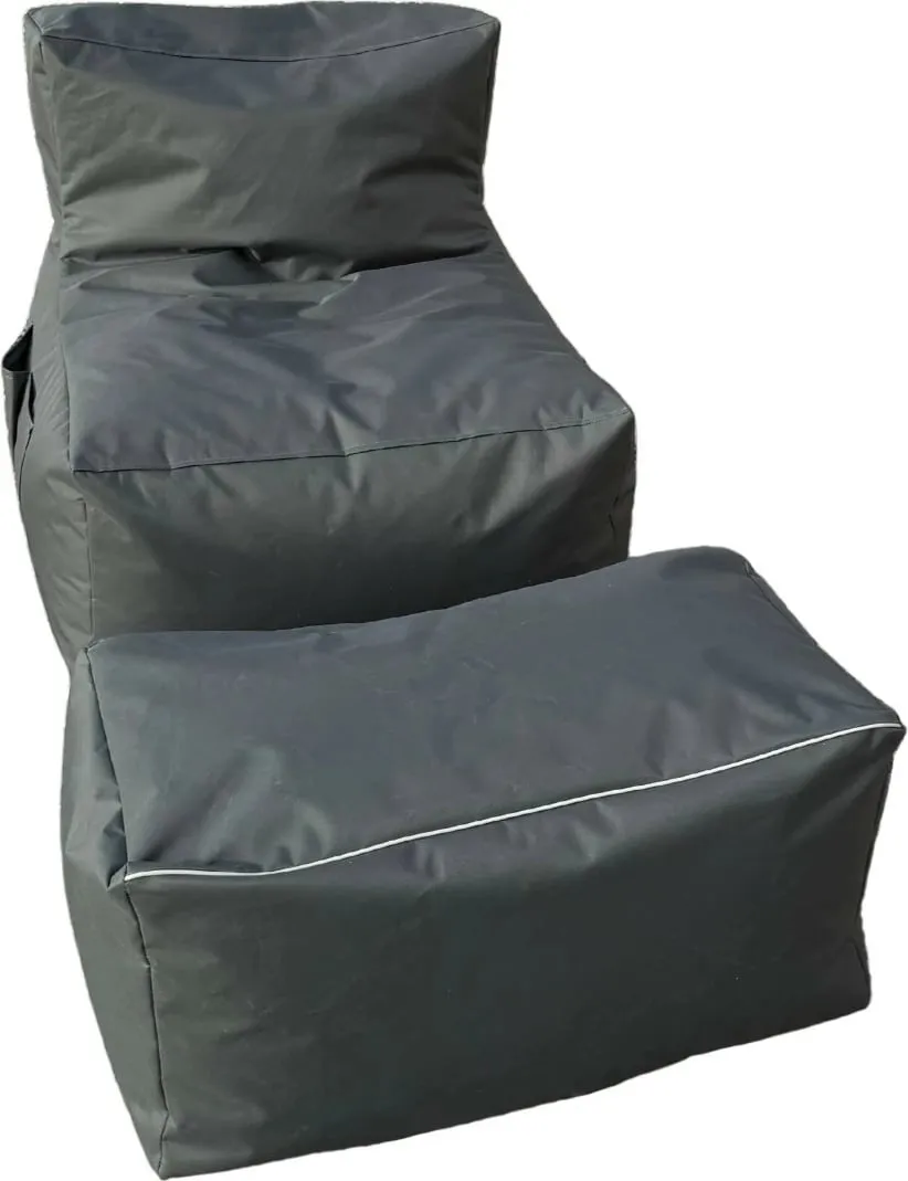 Set bean bag (2 copë), Atelier del Sofa, XXL Sedir, ngjyrë gri - 4