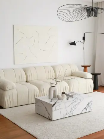 Divan treshe Atelier del Sofa, Soli 3 vende, i bardhë