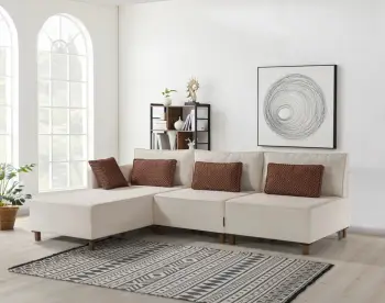 Kënd-sofë krevate Atelier del Sofa, Matris majtas, bezhë