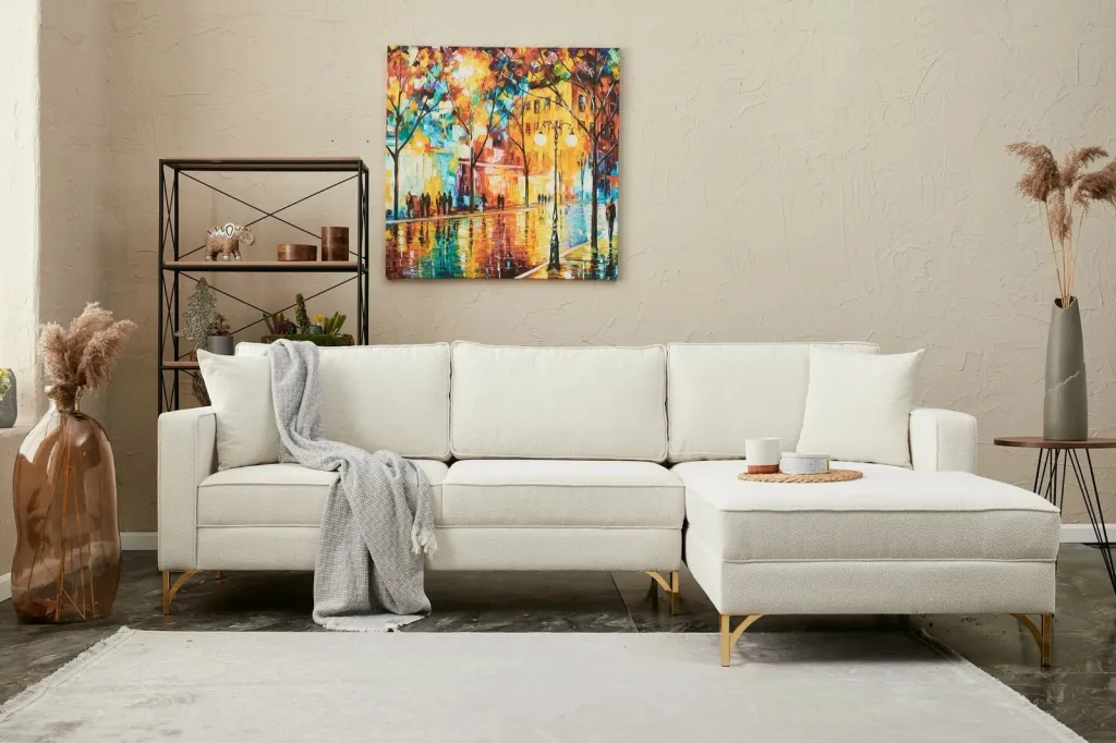 Këndare Atelier del Sofa, Berlin, e djathtë, krem dhe ari - 1