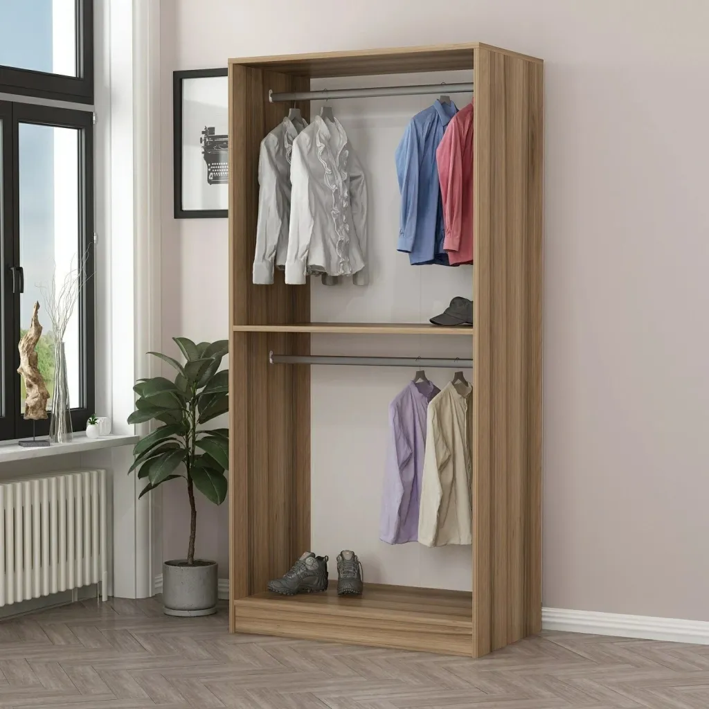 Dollap Rrobash Kale Glass Dark Grey1, gri e errët - 4