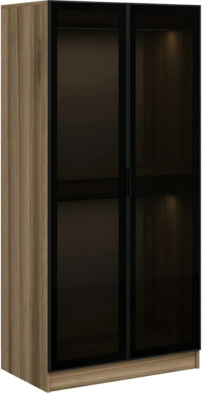 Dollap Rrobash Kale Glass Dark Grey1, gri e errët - 7