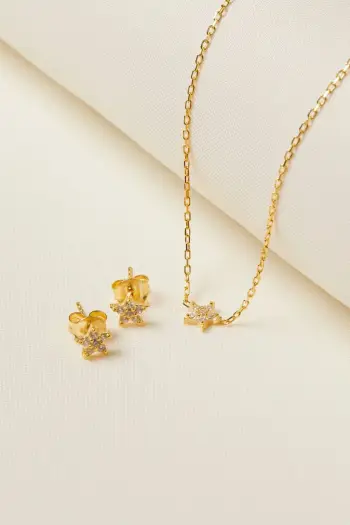 Set varëse dhe vathë argjendi, ngjyrë ari, Elika Silver, ELKSLVR7694A