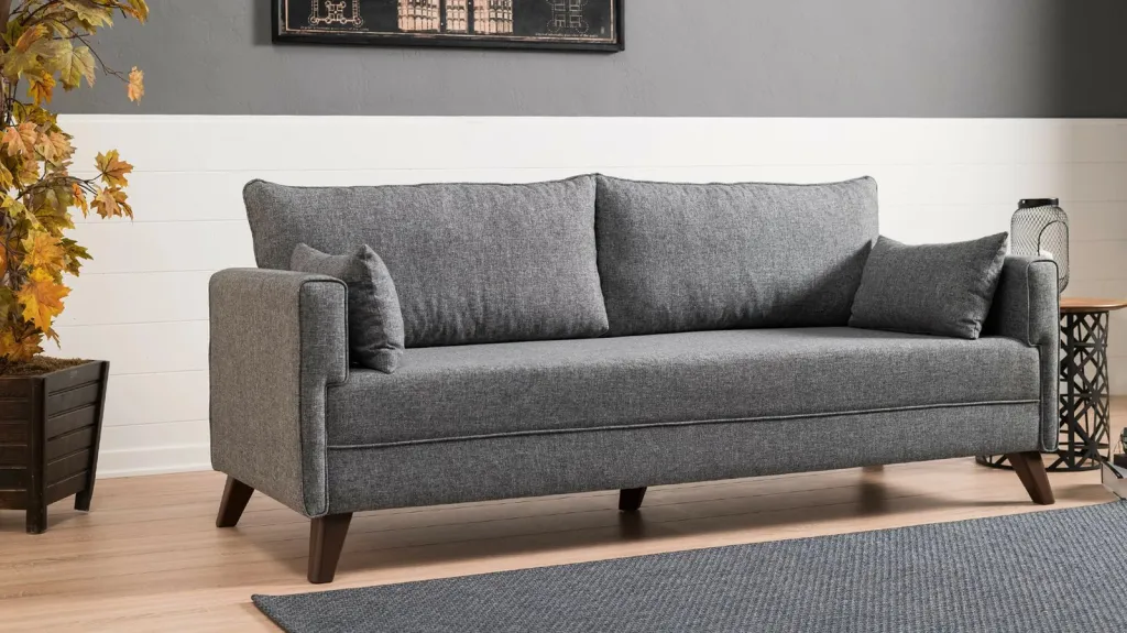 Divan-krevat trefësh, ngjyrë gri, Bella Sofa Bed - 2