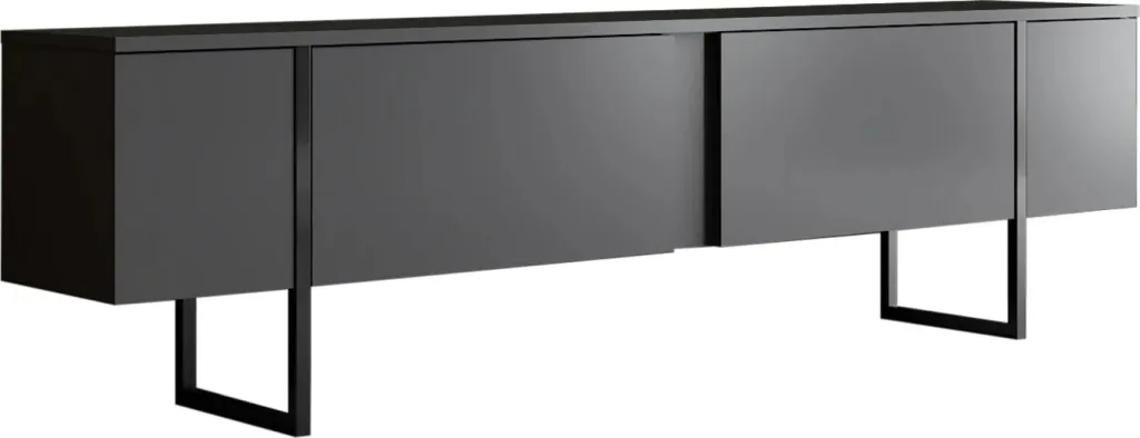 Set mobiljesh për dhomë dite, Luxe, antracit, e zezë - 6
