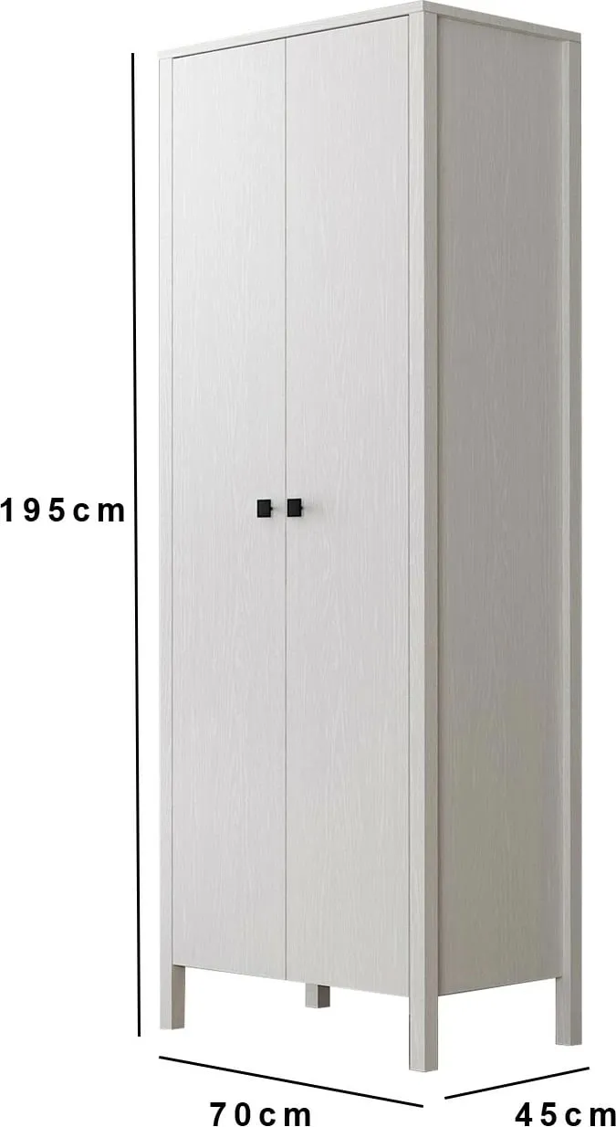 Dollap Hanah Home, FRN-10014-1, ngjyrë druri dhe e bardhë - 5