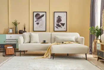 Kënd-sofë Atelier del Sofa, Revos, kënd i djathtë, ngjyrë krem