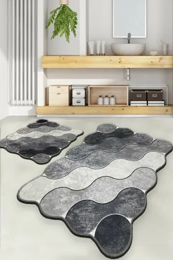Set tapetash për banjo, Mijölnir, formë rrethore, dy pjesë, ngjyrë gri
