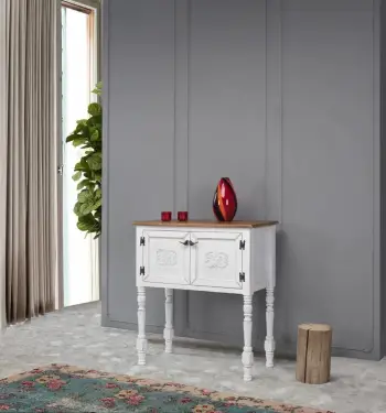 Komodinë me Sirtarë Ada Dresser, bardhë