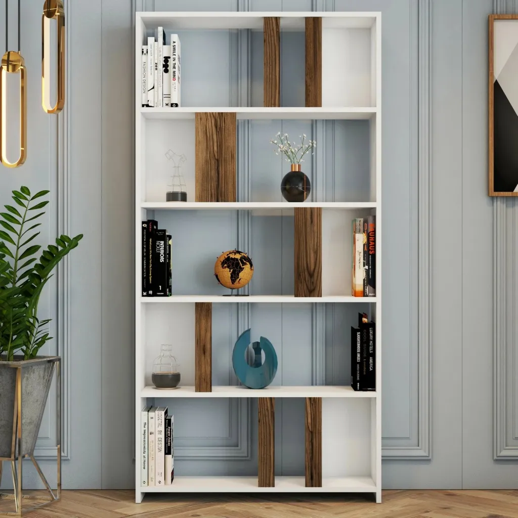 Raft librash Hanah Home, Lima, bardhë dhe arre - 2