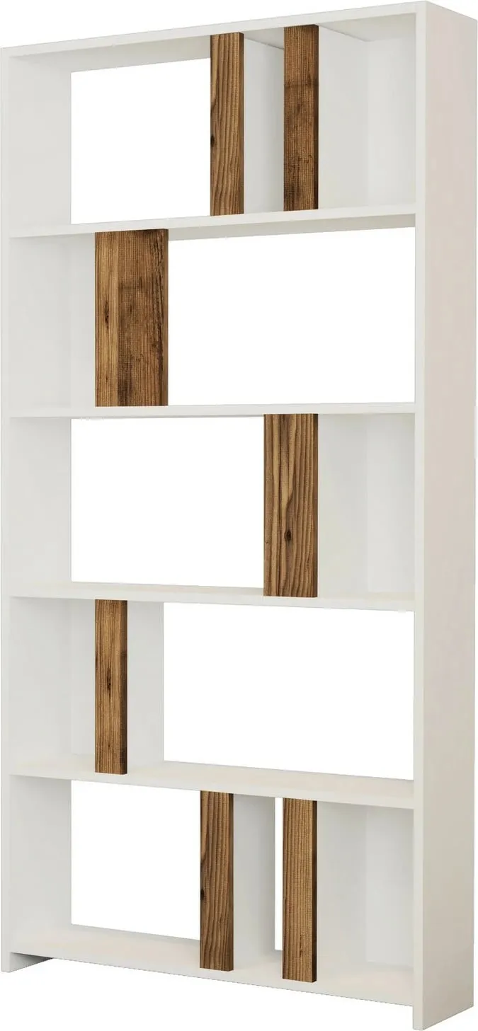 Raft librash Hanah Home, Lima, bardhë dhe arre - 4