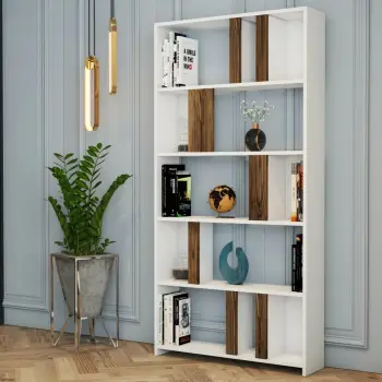 Raft librash Hanah Home, Lima, bardhë dhe arre