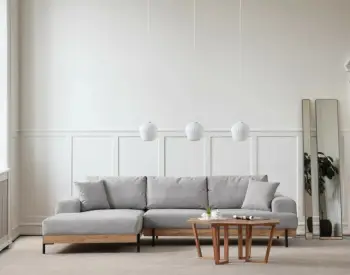 Këndare Atelier del Sofa, ngjyrë gri, kënd majtas, Eti Oak