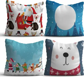 Set jastëkësh dekorativë (4 copë), Aberto Design, NYXMAS14