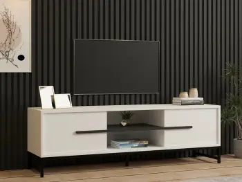 Komodinë për TV Mono, bardhë