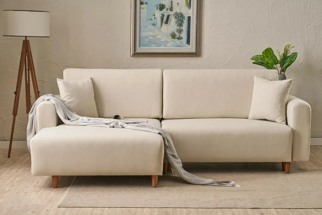 Kënd divan-krevat Atelier del Sofa, Mane majtas, krem - 2