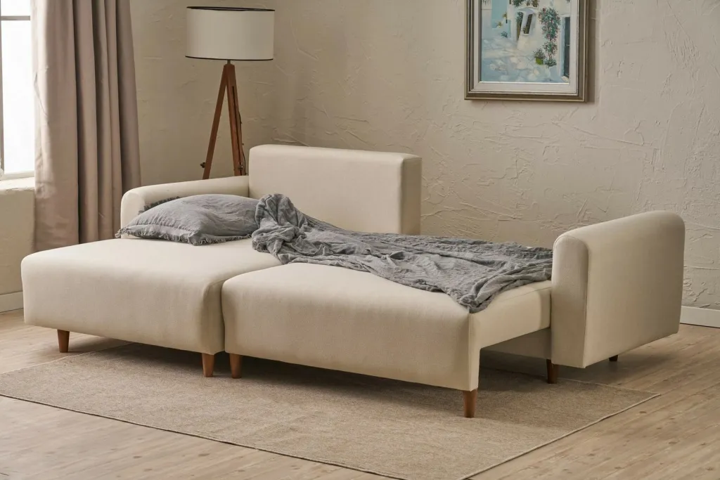 Kënd divan-krevat Atelier del Sofa, Mane majtas, krem - 3
