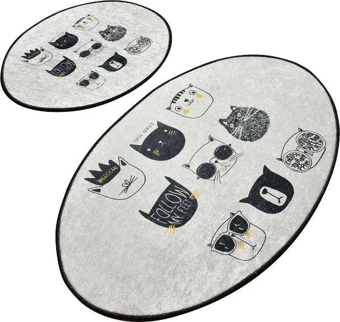 Set tapetash për banjo, 2 copë, Mijölnir, Cutie, ngjyrë e zezë dhe e bardhë - 2