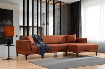 Kënd-sofë krevate Atelier del Sofa, Horizon, kënd i djathtë, ngjyrë e kuqe tjegulle