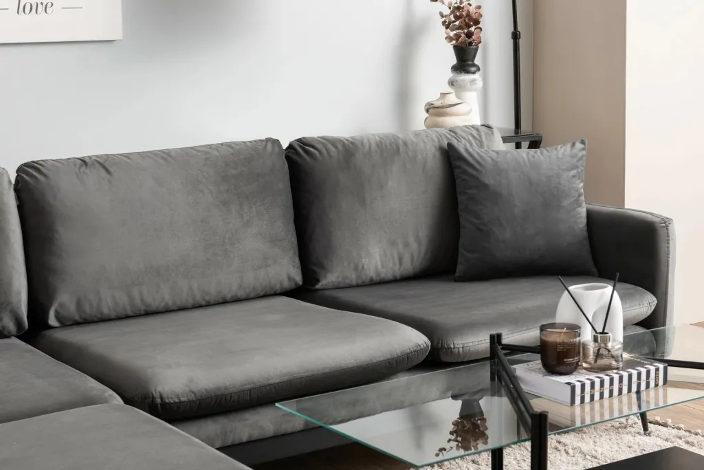 Këndsofa Reya, ngjyrë antracit - 5