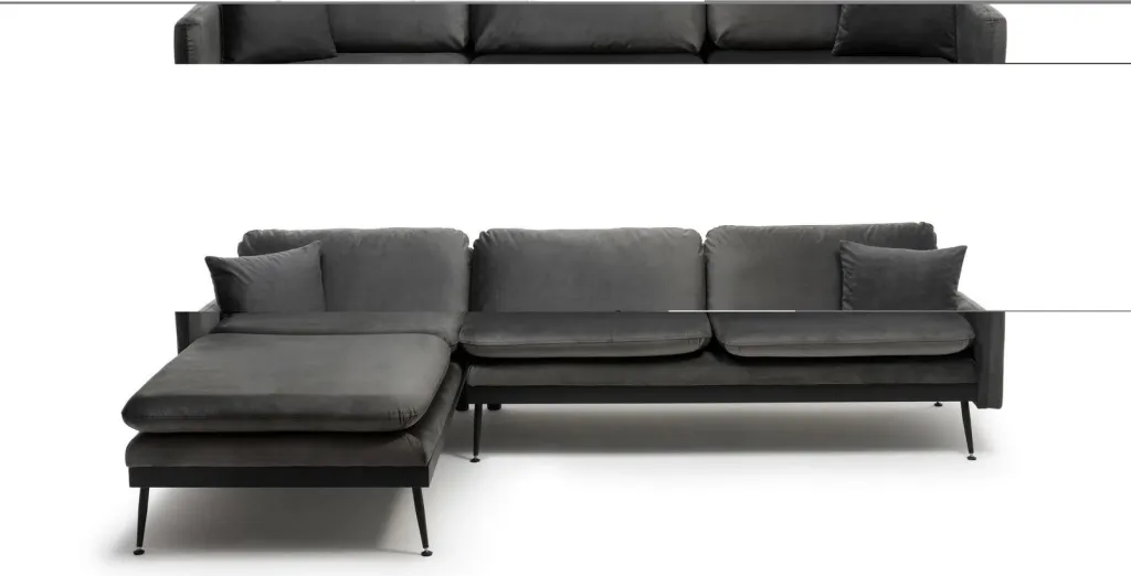 Këndsofa Reya, ngjyrë antracit - 6