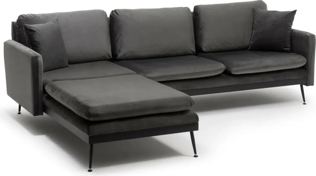 Këndsofa Reya, ngjyrë antracit - 7