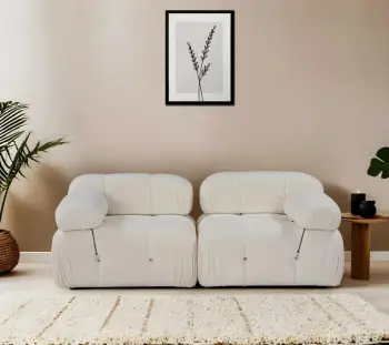 Divan dy ulëshe Atelier del Sofa, Bubble 2 Seater (L1-1R), krem
