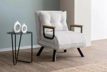 Krevat-karrige një vendës, Atelier del Sofa, Sando Single, teddy e bardhë