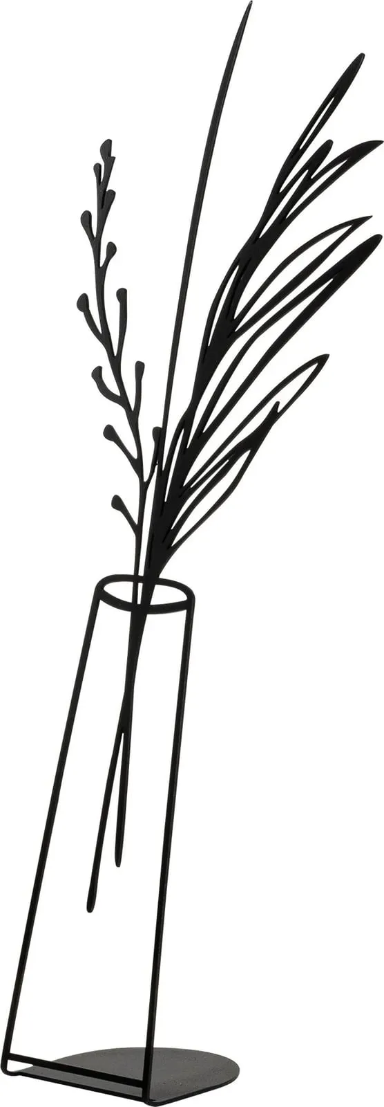 Objekt dekorativ Aberto Design, vazo lulesh, e zezë, 19x50cm - 3