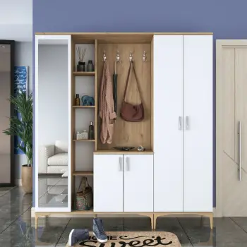 Mobilje Koridori EA131, arrë, bardhë